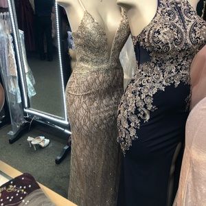Gold Cocktail/Prom/Reception/ Dress